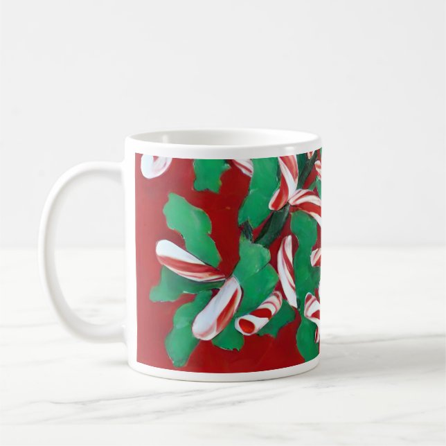 Caneca De Café Candy Cane Holiday Mug Natal (Esquerda)