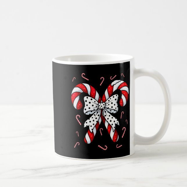 Caneca De Café Candy Cane Merry And Bright Red And White Candy Co (Direita)