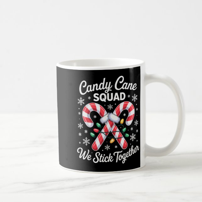 Caneca De Café Candy Cane Squad Cute Christmas Matching Design  (Direita)