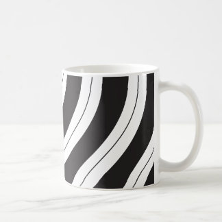 Caneca De Café Candy Cane Stripes Black and White