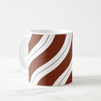 Caneca De Café Candy Cane Stripes Brown