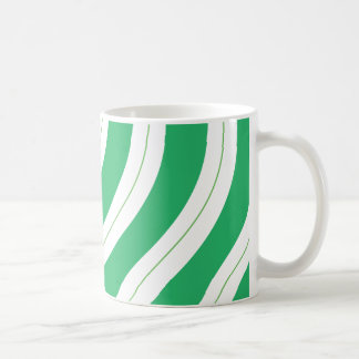 Caneca De Café Candy Cane Stripes Green Christmas Coffee 