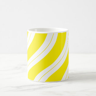 Caneca De Café Candy Cane Stripes Yellow Christmas