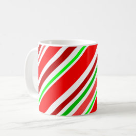 Caneca De Café Candy Cane Swirl Vermelho Vermelho Greve Branca Fe