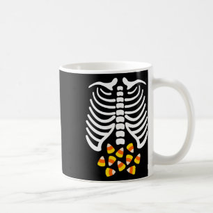 Caneca De Café Candy Corn Skeleton Rib Cage Halloween