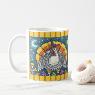 CANECA DE CAFÉ CANDY CORN TURKEY, OBRIGADO A BIRD CLASSIC MUG