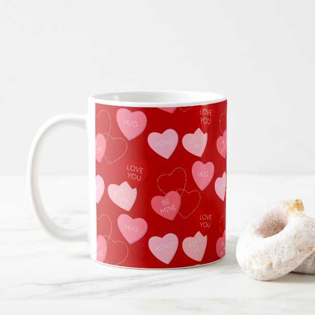 Caneca De Café Candy Heart Cascade (Com Donut)