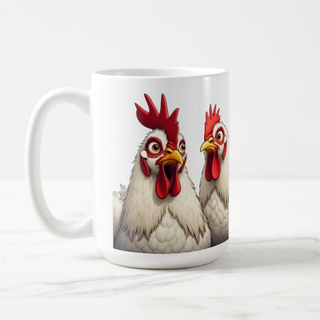 Caneca De Café "Candy & Joe White Leghorn" (Esquerda)