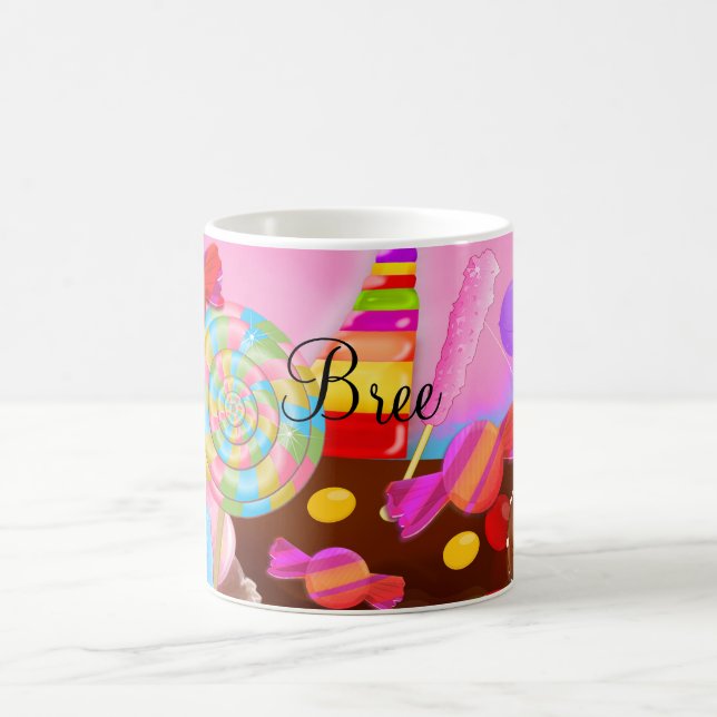 Caneca De Café Candy Land Fantasia Cupcakes & Doces Personalizado (Centro)