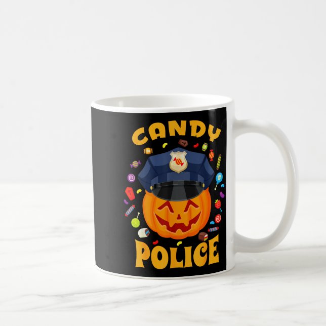 Caneca De Café Candy Lice Halloween Party Costume Security Funny  (Direita)