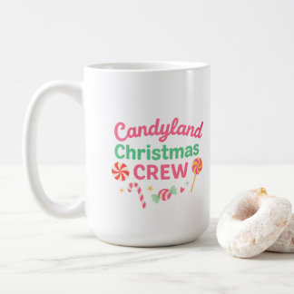 Caneca De Café Candyland Christmas Crew | Fun Holiday Family 