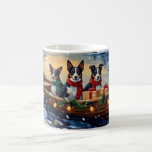 Caneca De Café Cane Corso Christmas Boat Holiday (Centro)