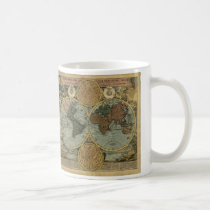 Caneca De Café "Caneca 1716 do mapa de Homann Olde Worlde"