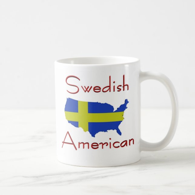 Caneca De Café (Caneca americana sueco do mapa dos EUA) (Direita)