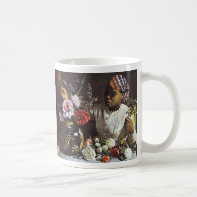 Caneca De Café Caneca: Bazzile Negress com peônias (Direita)