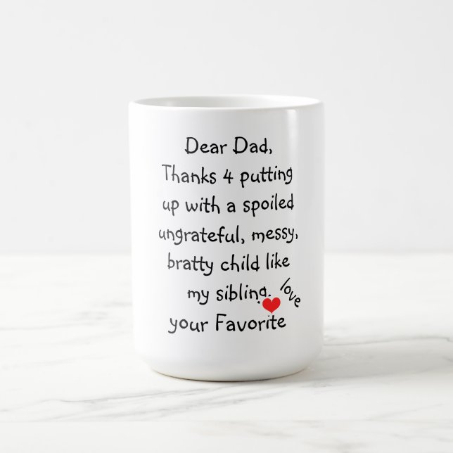 Caneca De Café Caneca/citações "caro pai " (Centro)