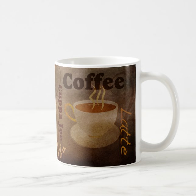 Caneca De Café Caneca da arte da palavra do amante do café (Direita)