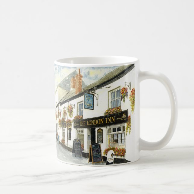 Caneca De Café "Caneca da pensão de Londres (Padstow)" (Direita)