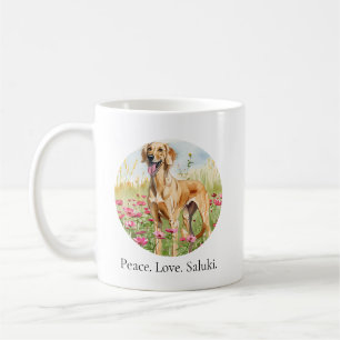 Caneca de Café – Caneca de Amante de Cão Saluki Pa