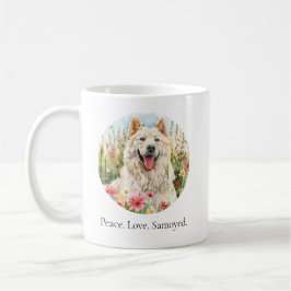 Caneca de Café – Caneca de Aquarela Samoyed Paz Am