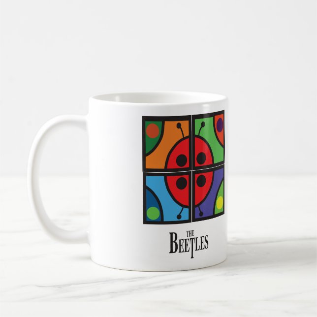 Caneca De Café "Caneca de café gráfica dos besouros" (Esquerda)