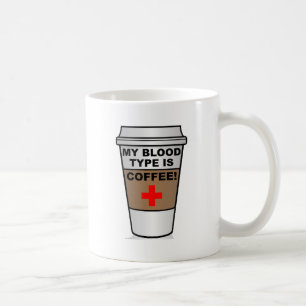 Caneca De Café Caneca Divertida Café Tipo Sanguíneo