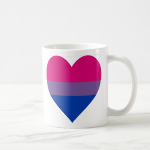 Caneca De Café "Caneca do coração bissexual"