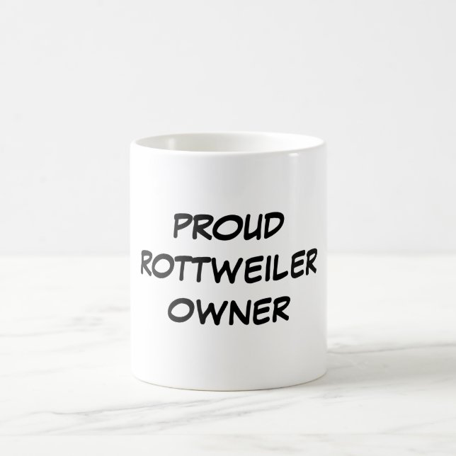Caneca De Café "Caneca do proprietário orgulhoso de Rottweiler" (Centro)