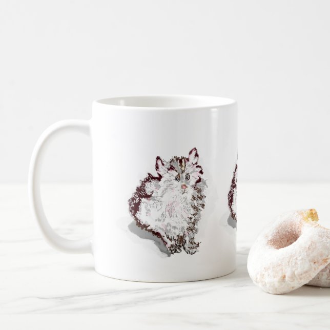 Caneca De Café Caneca: Doce Pequeno Gatinho (Com Donut)