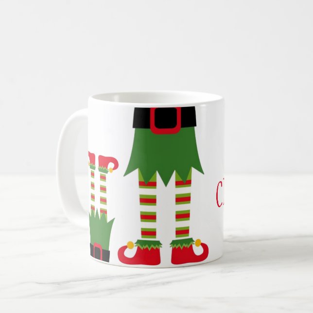Caneca De Café Caneca-Duende do Natal (Frente Esquerda)