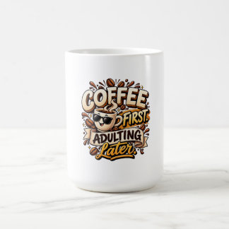 Caneca De Café Caneca Engraçada Café Primeiro Adulto Depois