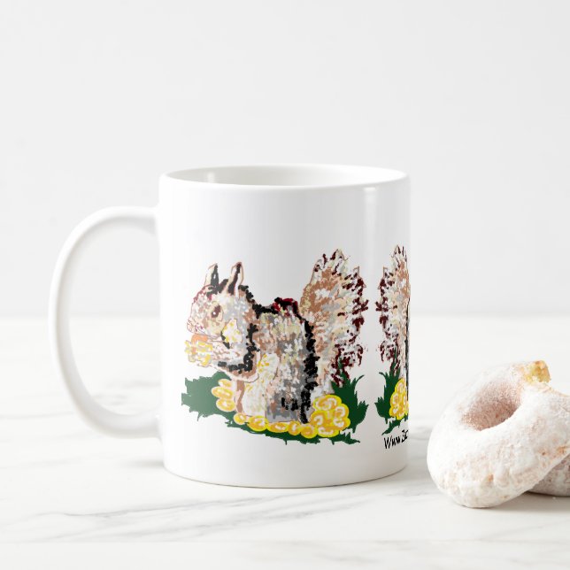 Caneca De Café Caneca: esquilos (Com Donut)