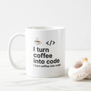 Caneca De Café Caneca Eu Transformo Café Em Código – Programador