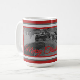 Caneca De Café Caneca: Férias do Ornamento Carmesim