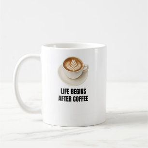 Caneca De Café Caneca Life Begins After Coffee Amante do Café E
