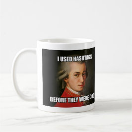 Caneca De Café Caneca: "Meme" - Mozart Hashtags