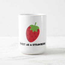 Caneca Minimal Doce Morango Para Chá Ou Café