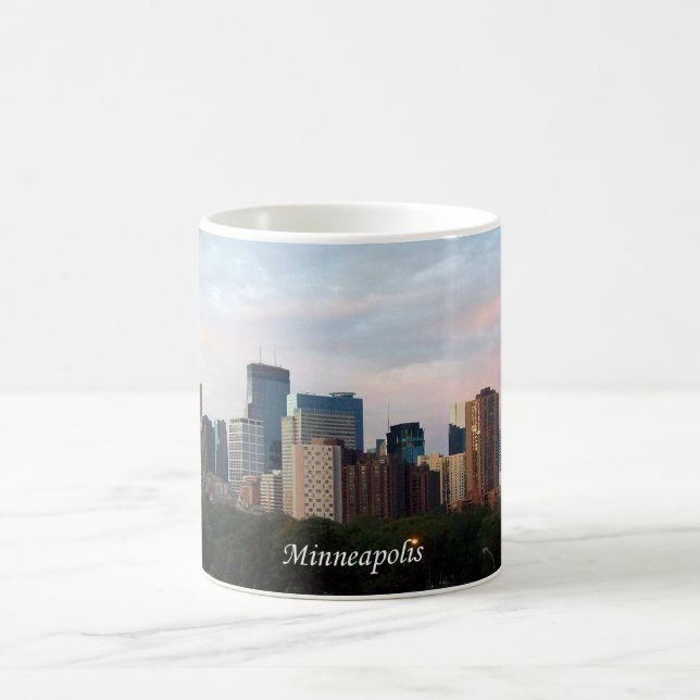 Caneca De Café CANECA: Skyline de Minneapolis, Minnesota - CHEIO (Centro)