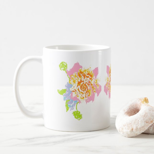 Caneca De Café Caneca: um ROSA (Com Donut)
