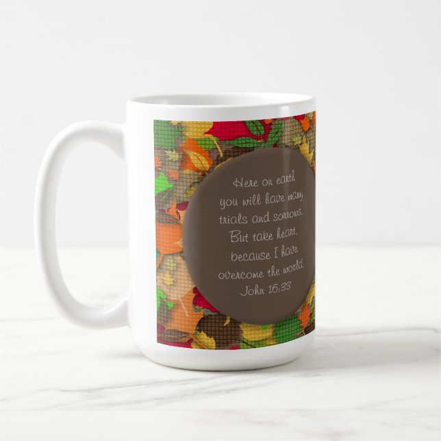 Caneca De Café Caneca-Versículo Bíblico-Provacções e Ação de Graç (Esquerda)