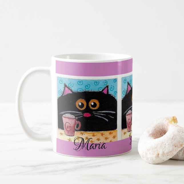 Caneca De Café Canela de gato (Com Donut)