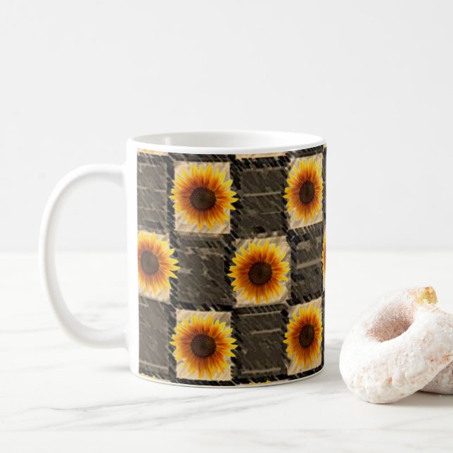 Caneca De Café Canela de girassol (Com Donut)