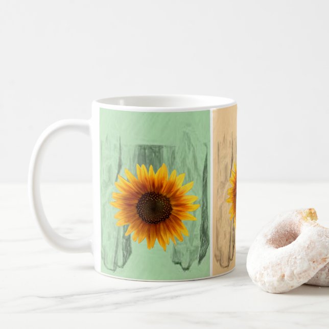Caneca De Café Canela de girassol (Com Donut)
