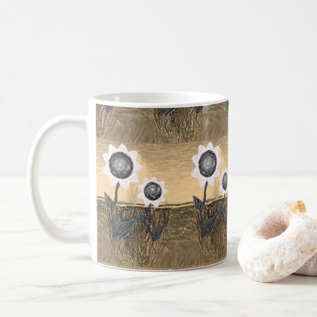 Caneca De Café Canela de girassol (Com Donut)