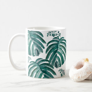 Caneca De Café Caneta Botânica Impressão de pintura tropical Mug