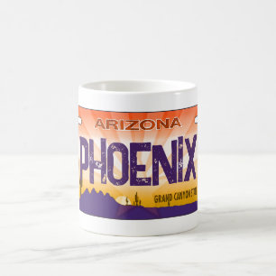 Caneca De Café caneta da placa da Arizona Phoenix