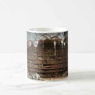 Caneca De Café Caneta de Bookshelf 3D