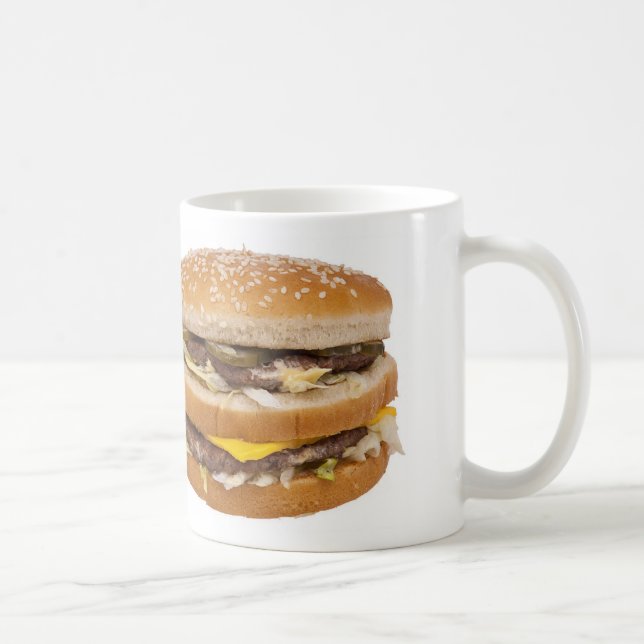 Caneca De Café Caneta de cheeseburger duplo (Direita)