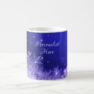 Caneca De Café Caneta de faísca em floco de neve