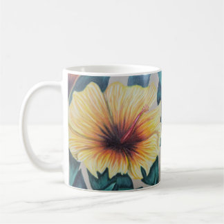 Caneca De Café Caneta de hibisco amarela